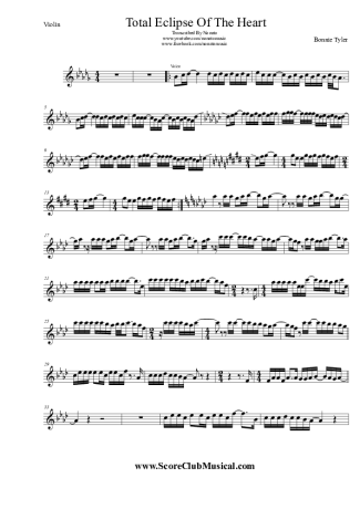 Bonnie Tyler Total Eclipse Of The Heart score for Violin