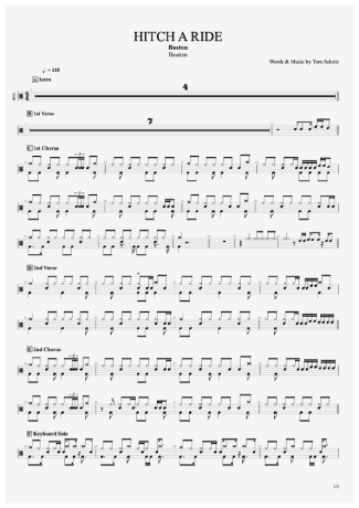 Boston  score for Drums