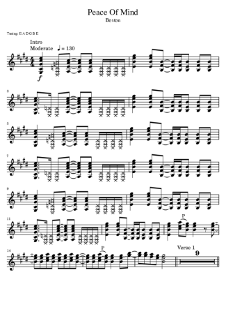 Boston  score for Drums