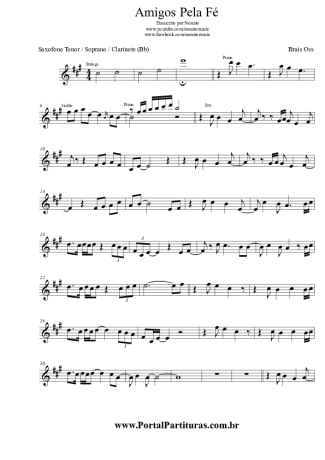 Brais Oss Amigos Pela Fé score for Clarinet (Bb)