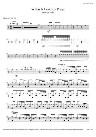 Score for Drums