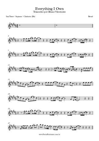 Bread  score for Tenor Saxophone Soprano (Bb)