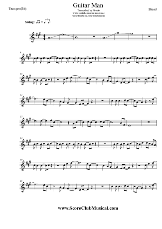 Bread Guitar Man score for Trumpet