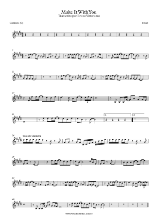 Bread Make It With You score for Clarinet (C)