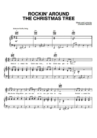 Brenda Lee Rockin  Around The Christmas Tree score for Piano