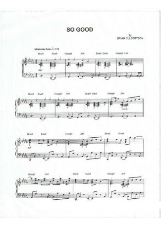 Brian Culbertson So Good score for Piano