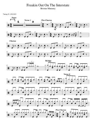 Score for Drums