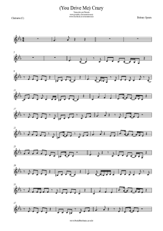 Britney Spears  score for Clarinet (C)