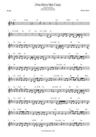 Britney Spears (You Drive Me) Crazy score for Keyboard