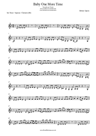 Britney Spears  score for Tenor Saxophone Soprano (Bb)