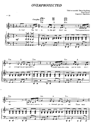 Britney Spears  score for Piano