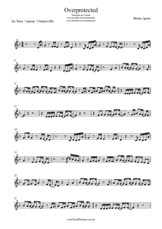 Britney Spears  score for Tenor Saxophone Soprano (Bb)