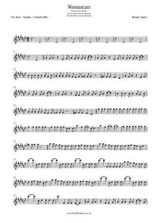 Britney Spears  score for Clarinet (Bb)