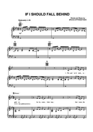 Bruce Springsteen  score for Piano