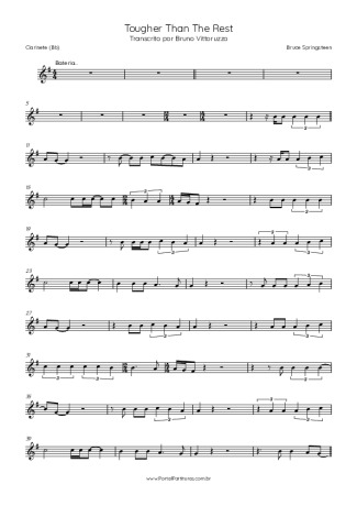 Bruce Springsteen Tougher Than The Rest score for Clarinet (Bb)