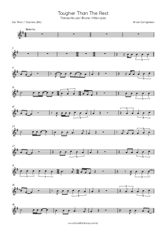 Bruce Springsteen  score for Tenor Saxophone Soprano (Bb)