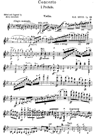 Bruch  score for Violin