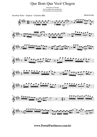 Bruna Karla  score for Tenor Saxophone Soprano (Bb)