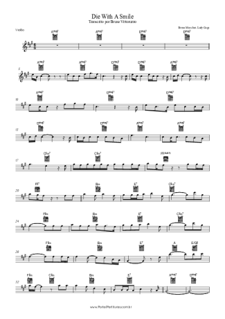 Bruno Mars Die With A Smile score for Acoustic Guitar