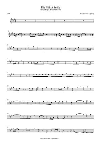 Bruno Mars Die With A Smile score for Harmonica