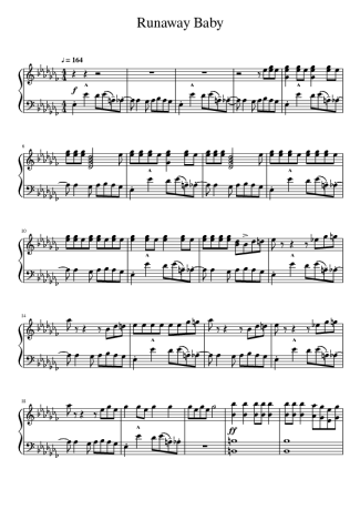 Bruno Mars  score for Piano