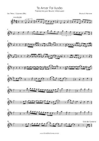 Bruno e Marrone  score for Tenor Saxophone Soprano (Bb)