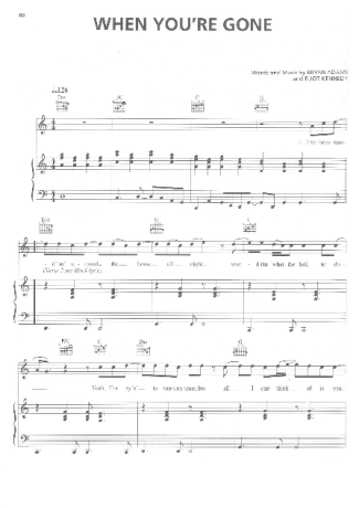 Bryan Adams  score for Piano