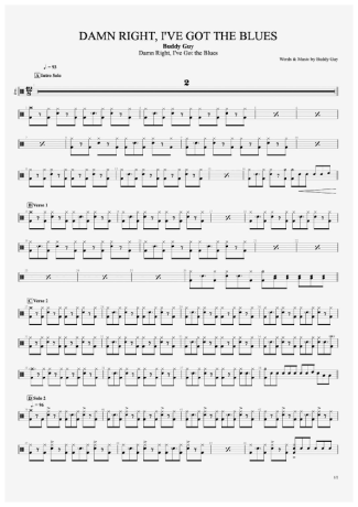 Buddy Guy  score for Drums