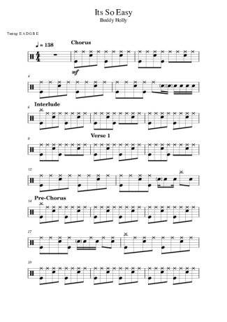 Score for Drums