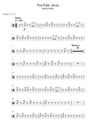 Score for Drums