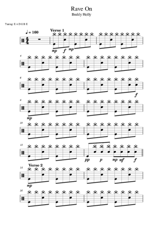 Score for Drums