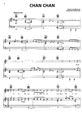 Buena Vista Social Club  score for Piano