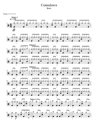 Score for Drums
