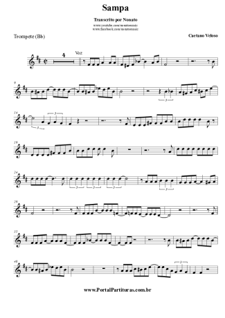 Caetano Veloso Sampa score for Trumpet