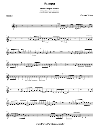 Caetano Veloso Sampa score for Violin