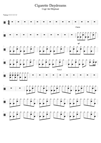 Cage The Elephant  score for Drums