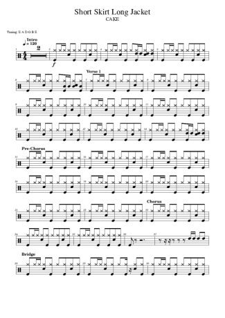 Score for Drums