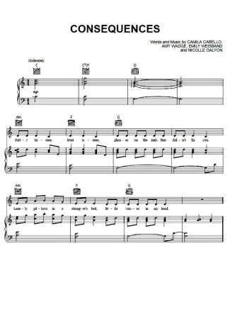 Camila Cabello  score for Piano