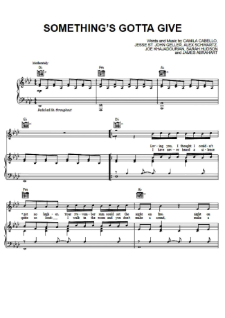 Camila Cabello  score for Piano