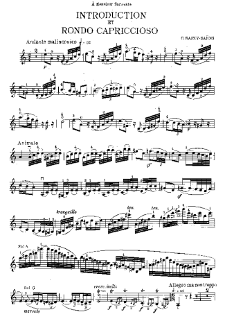 Camille Saint-Saens  score for Violin