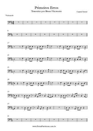 Capital Inicial  score for Cello