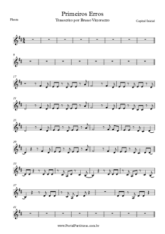 Capital Inicial  score for Flute