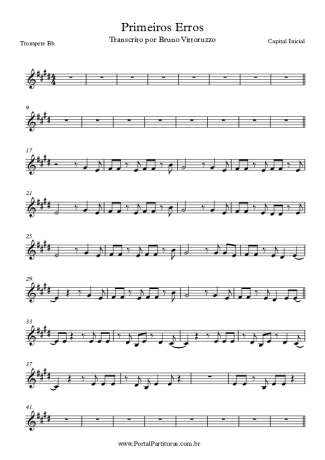 Capital Inicial Primeiros Erros score for Trumpet
