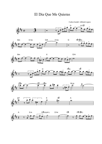 Carlos Gardel  score for Alto Saxophone
