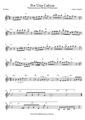 Carlos Gardel Por Una Cabeza score for Keyboard