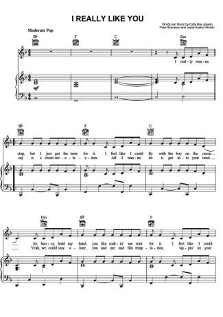 Carly Rae Jepsen  score for Piano