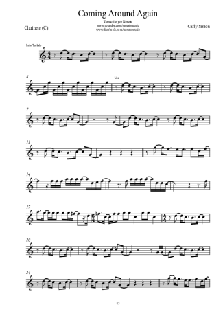 Carly Simon  score for Clarinet (C)
