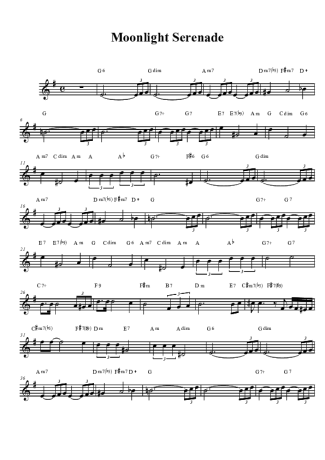 Carly Simon Moonlight Serenade score for Tenor Saxophone Soprano (Bb)