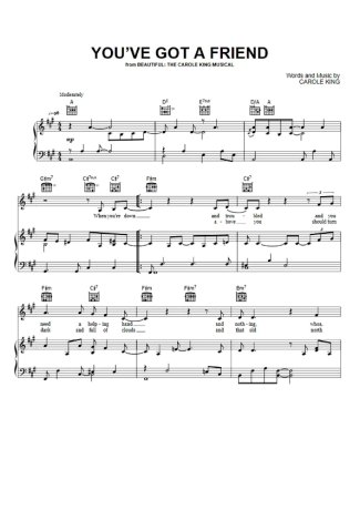 Carole King Youve Got A Friend (V2) score for Piano