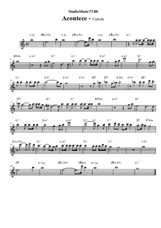 Cartola Acontece score for Tenor Saxophone Soprano (Bb)
